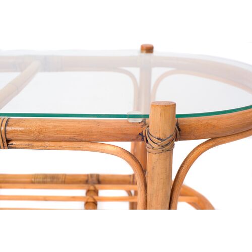 Комплект Папасан Гіацинт горіхового кольору: 2 крісла Папасан,софа Мамасан,кавовий столик зі склом - Фото №23
