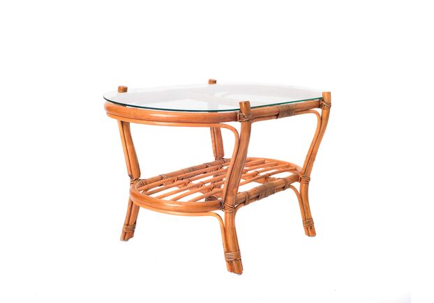 Комплект Папасан Гиацинт орехового цвета: 2 кресла Папасан,софа Мамасан,кофейный столик со стеклом - Фото №2