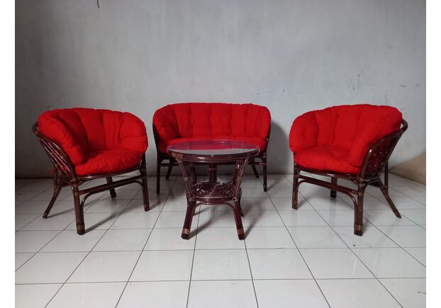 Комплект мебели Таврия Фуларм Ред из натурального ротанга темно-коричневый - Фото №1