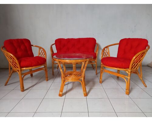 Комплект мебели Таврия Ред из натурального ротанга светло-коричневый - Фото №1