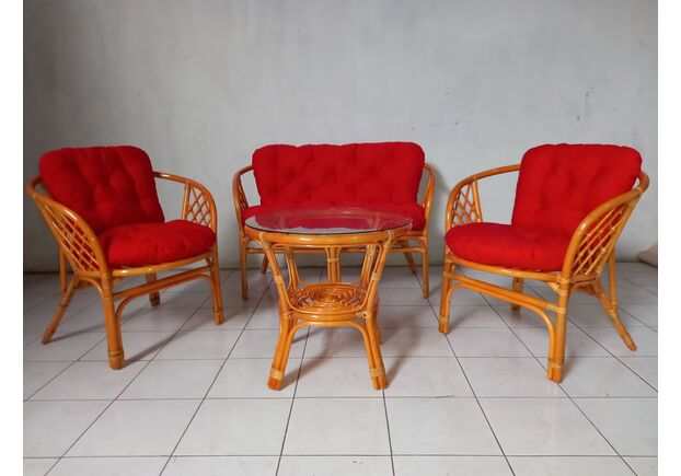 Комплект мебели Таврия Ред из натурального ротанга светло-коричневый - Фото №1
