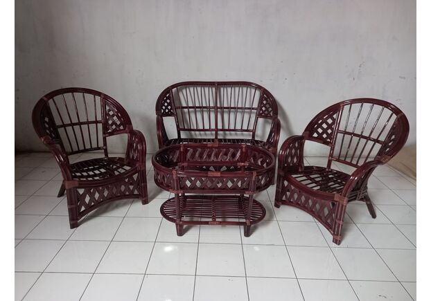 Комплект мебели Копакабана-3 из натурального ротанга темно-коричневый - Фото №2