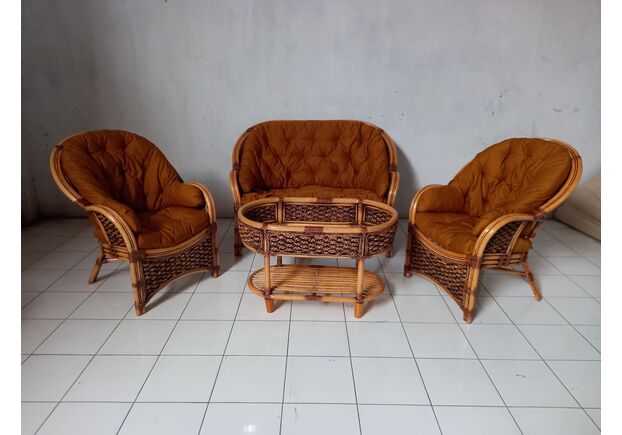 Комплект мебели Копакабана Гиацинт из натурального ротанга орехового цвета - Фото №2