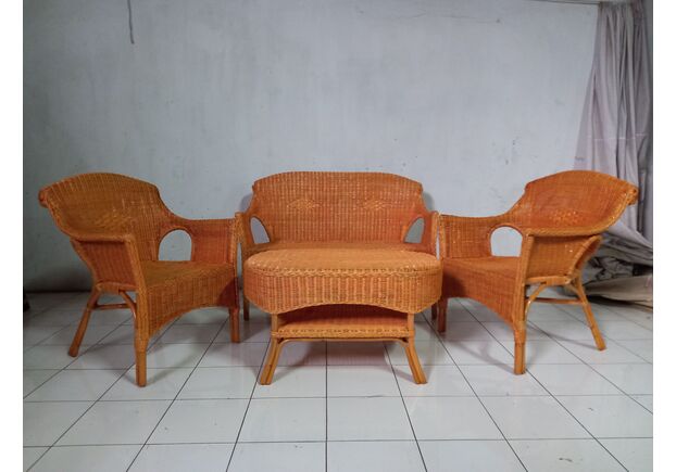 Комплект мебели Лавеа из натурального ротанга светло-коричневый - Фото №1