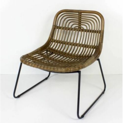 Кресло Конни с табуретом натуральный ротанг коричневый - Фото №3