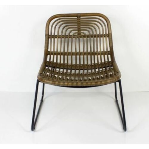 Кресло Конни с табуретом натуральный ротанг коричневый - Фото №4