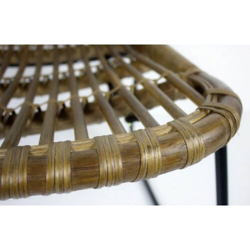 Кресло Конни с табуретом натуральный ротанг коричневый - Фото №7