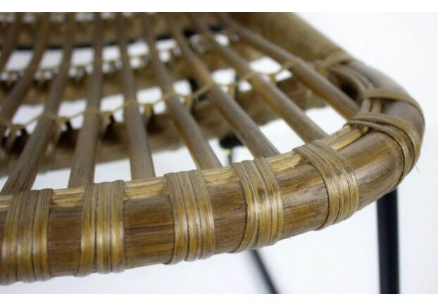 Кресло Конни с табуретом натуральный ротанг коричневый - Фото №2