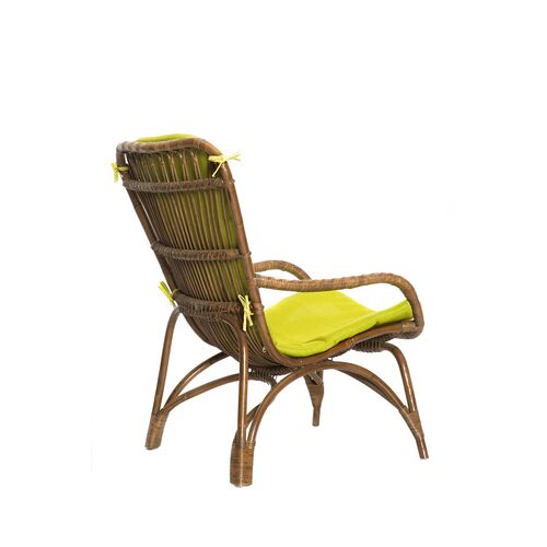 Комплект плетеной мебели Дрим из натурального ротанга коричневого цвета: софа, 2 кресла и кофейный столик - Фото №4