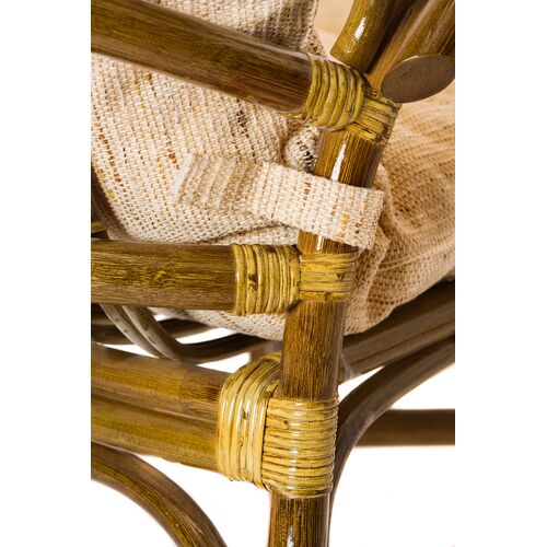 Комплект плетеной мебели Дрим из натурального ротанга коричневого цвета: софа, 2 кресла и кофейный столик - Фото №3