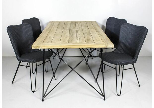 Обідній комплект для саду стіл Саманта 180 см і 4 стільці Бонні - Фото №2