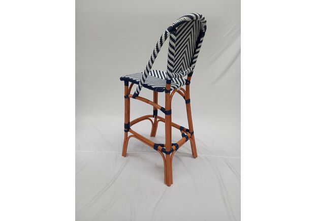 Барный стул бистро ротанговый Chevron Bar Chair - Фото №2