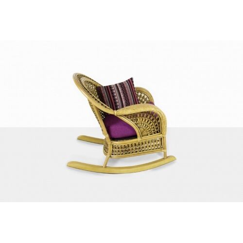 Кресло-качалка Ацтека натуральный ротанг, светло-коричневый - Фото №2