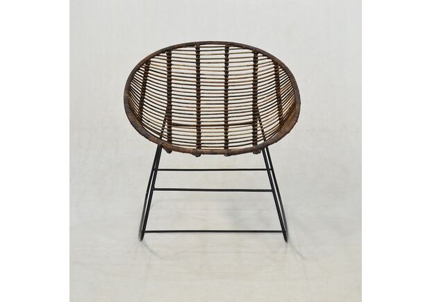 Плетеное кресло-качалка Эскудо натуральный ротанг, коричневый - Фото №2