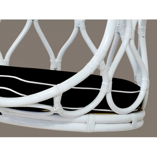 Подвесное кресло-качалка Лилия-2 натуральный ротанг, белый - Фото №4