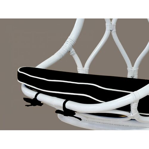 Подвесное кресло-качалка Лилия-2 натуральный ротанг, белый - Фото №3