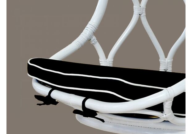Подвесное кресло-качалка Лилия-2 натуральный ротанг, белый - Фото №2