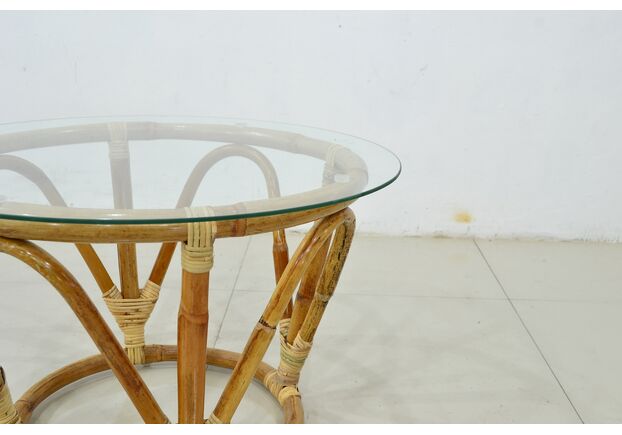Комплект мебели Папасан Нуово (софа, 2 кресла и столик) натуральный ротанг - Фото №2
