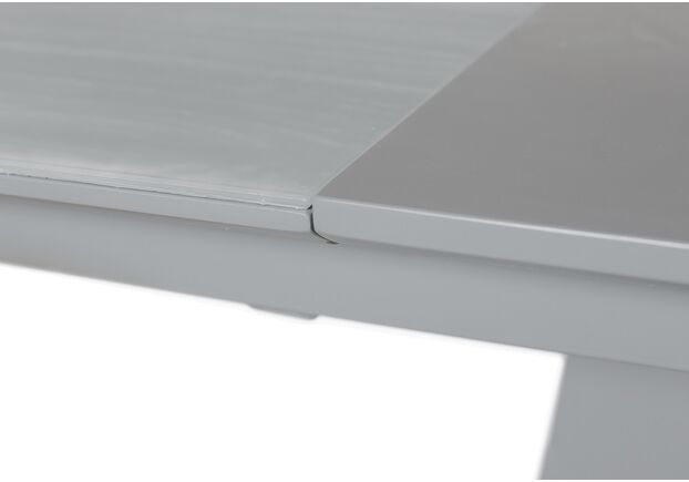 Стол обеденный раскладной стеклянный с МДФ DT 8104 серый дуб сатин - Фото №2
