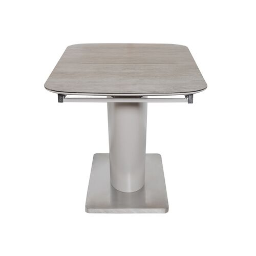 Стол обеденный раскладной стеклянный с МДФ DT 874 керамика серый - Фото №5