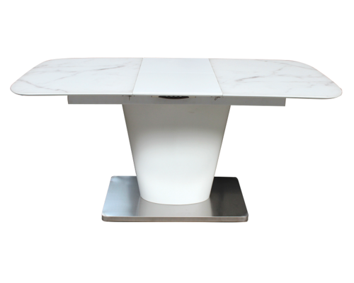 Стол обеденный раскладной керамика МДФ DT 874 белый - Фото №1