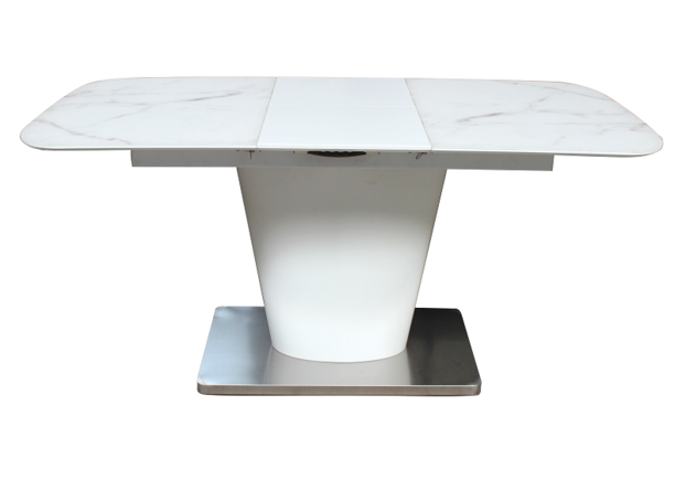 Стол обеденный раскладной керамика МДФ DT 874 белый - Фото №1