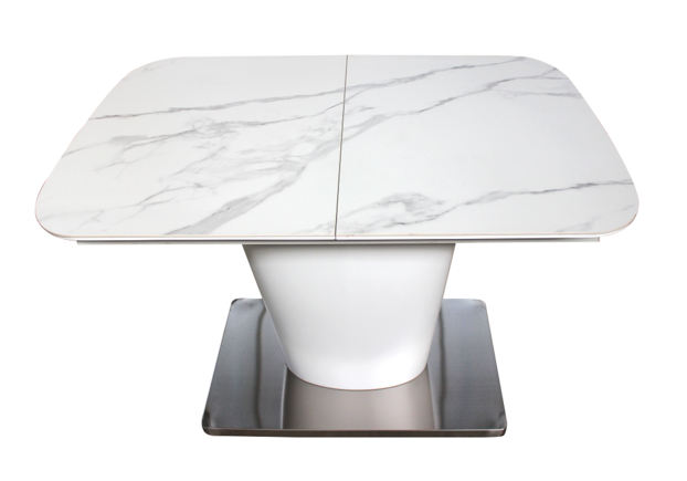 Стол обеденный раскладной керамика МДФ DT 874 белый - Фото №2