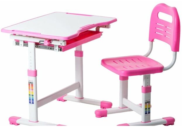 Комплект FunDesk Парта та стілець-трансформери Sole Pink - Фото №2