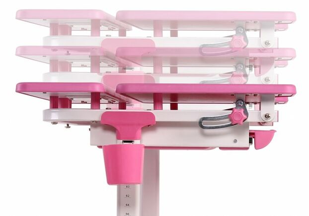 Комплект FunDesk Парта + стул трансформеры Lavoro Pink + лампа - Фото №2