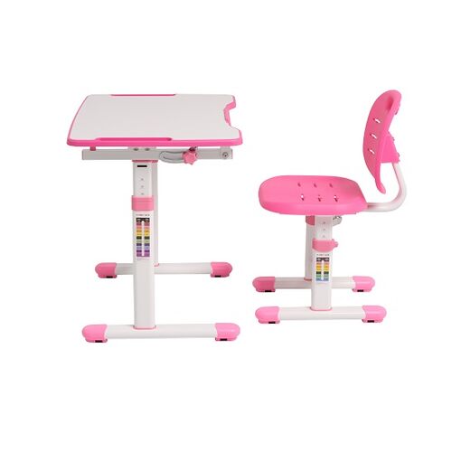 Комплект FunDesk Парта и стул-трансформеры Omino Pink + лампа - Фото №8
