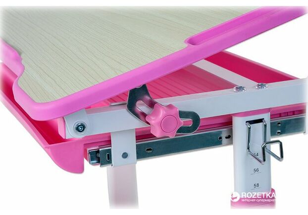 Комплект FunDesk Парта и стул-трансформеры Piccolino Pink + лампа - Фото №2