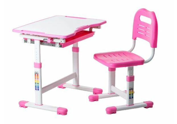 Комплект FunDesk Парта и стул-трансформеры Sole Pink - Фото №1