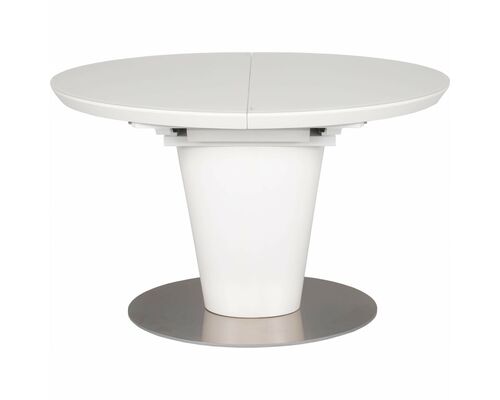 Стол обеденный GEORGIA (140/180*90*76 cm стекло) белый - Фото №1