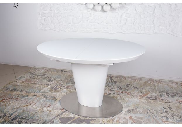 Стол обеденный GEORGIA (140/180*90*76 cm стекло) белый - Фото №2
