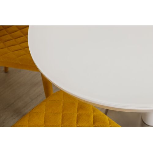 Стол обеденный GEORGIA (140/180*90*76 cm стекло) белый - Фото №10