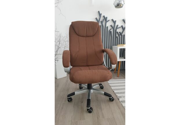 Кресло офисное Austin текстиль коричневый - Фото №2