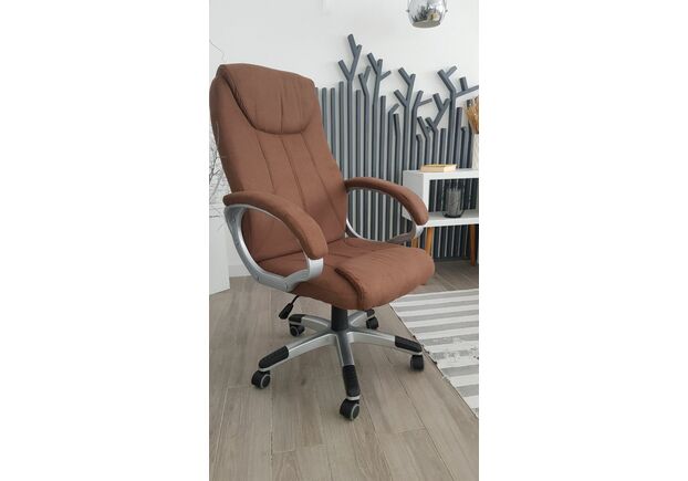 Кресло офисное Austin текстиль коричневый - Фото №2