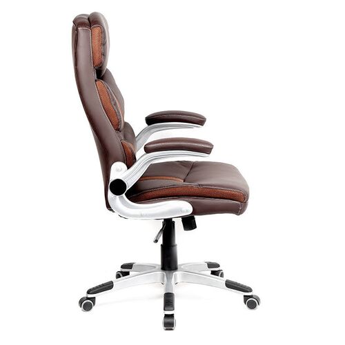 Кресло офисное Leland коричневое - Фото №4