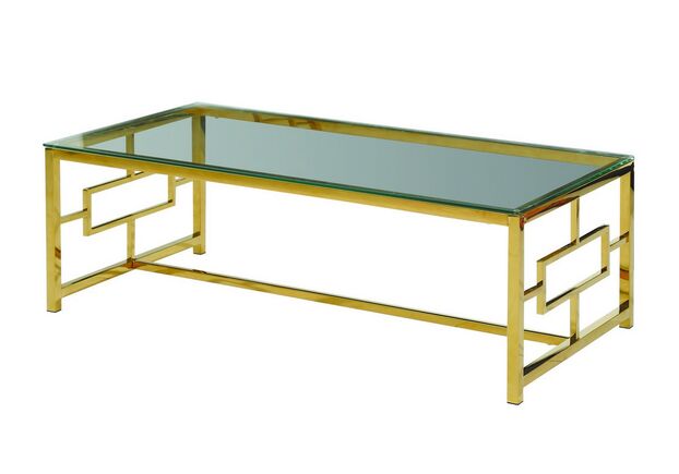 Журнальний стіл CL-1 прозорий+золото - Фото №1
