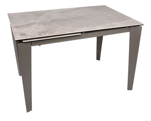 Стол обеденный раскладной Impulse Bond 130(180)x80 см серый керамика, металл - Фото №1