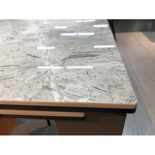 Стол обеденный раскладной Impulse Bond 130(180)x80 см серый керамика, металл - Фото №6