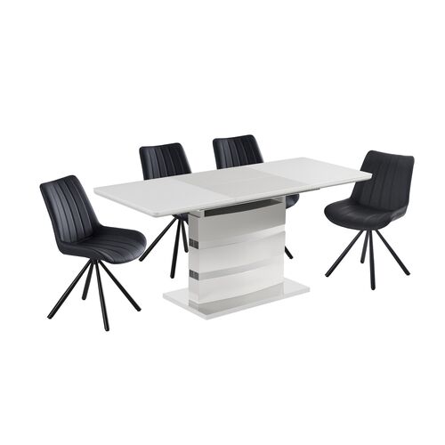 Стол обеденный раскладной Impulse HAMMER 110(170)x70 см светло-серый  - Фото №6