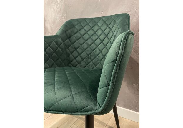 Кресло обеденное для гостинной, кафе, ресторана Impulse Gaby велюр зеленый - Фото №2