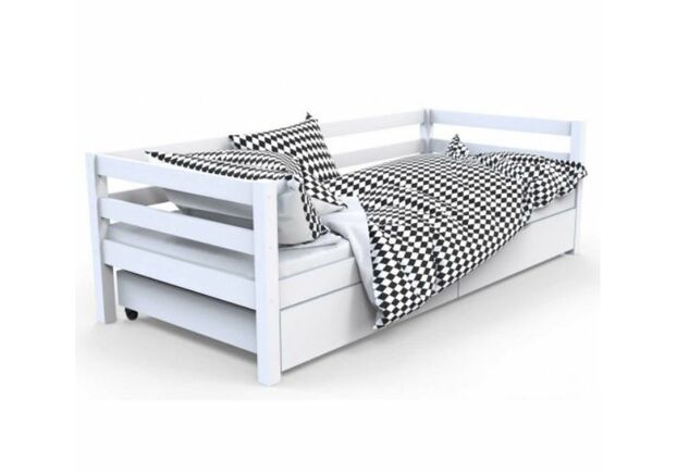 Одноярусная кровать Валенсия цвет белый  800 х 1900 мм - Фото №1