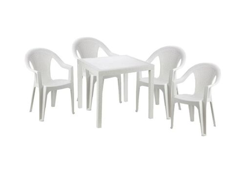 Набор стол King+4 кресла Ischia белый - Фото №1