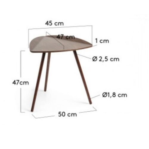 Кофейный стол La Forma Damaris коричневый - Фото №4