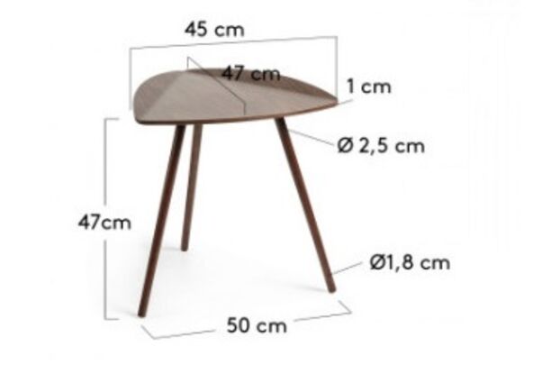 Кофейный стол La Forma Damaris коричневый - Фото №2