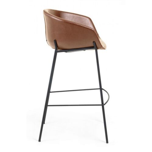 Барний стілець La Forma Zadine екошкіра коричневий - Фото №3