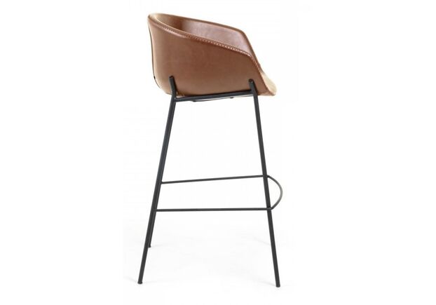 Полубарный стул La Forma Zadine экокожа коричневый - Фото №2