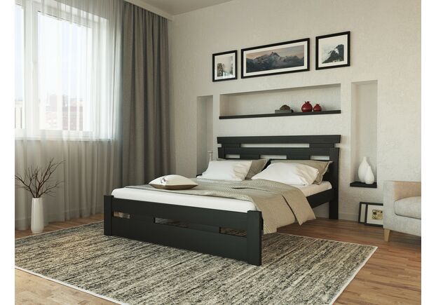 Двуспальная кровать Зевс 160*200 см без подъемного механизма венге - Фото №1
